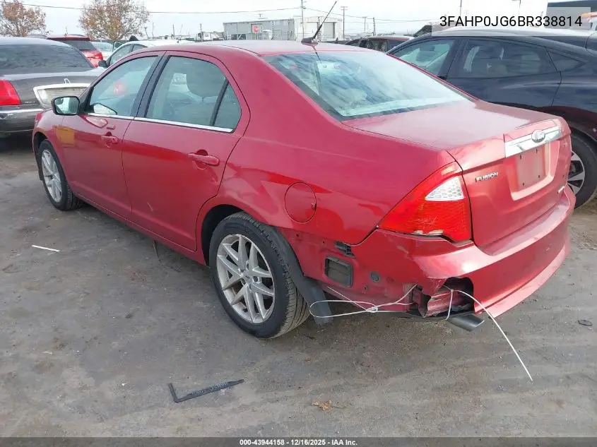 3FAHP0JG6BR338814 2011 Ford Fusion Sel