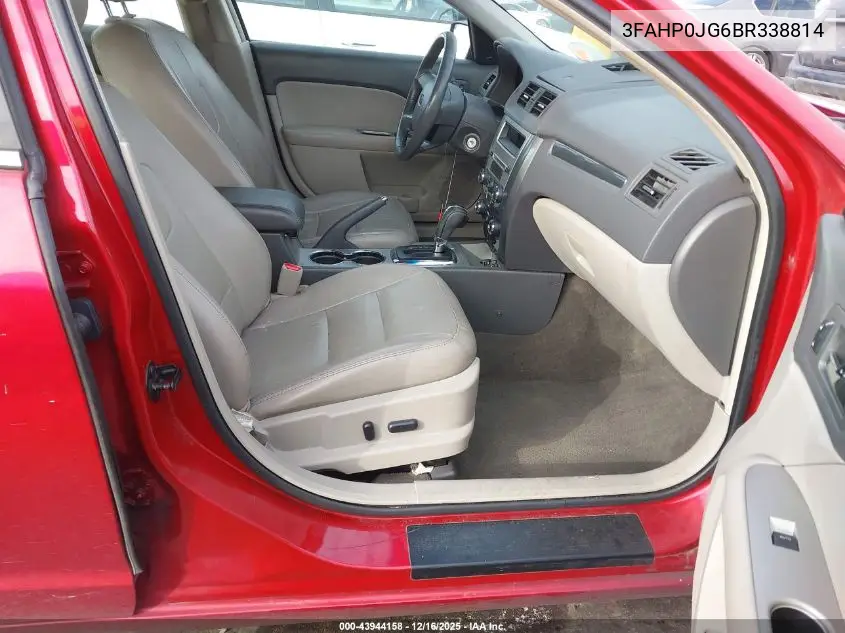 3FAHP0JG6BR338814 2011 Ford Fusion Sel