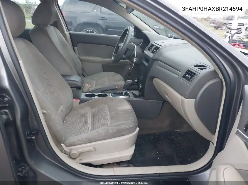 3FAHP0HAXBR214594 2011 Ford Fusion Se