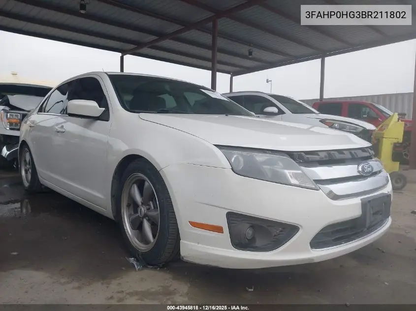 3FAHP0HG3BR211802 2011 Ford Fusion Se