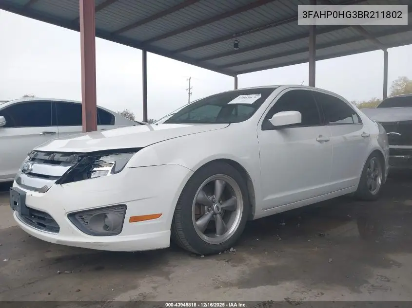 3FAHP0HG3BR211802 2011 Ford Fusion Se