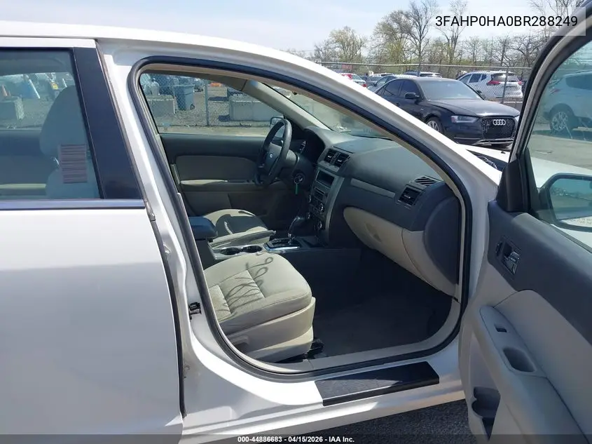 3FAHP0HA0BR288249 2011 Ford Fusion Se