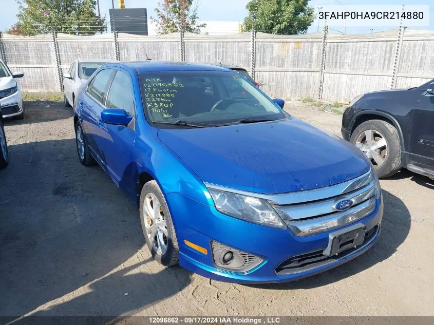 3FAHP0HA9CR214880 2012 Ford Fusion Se