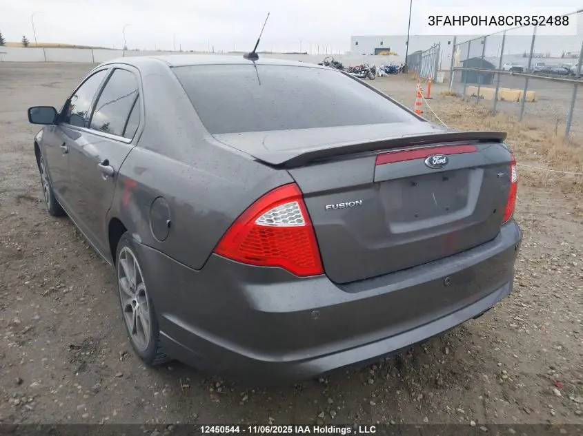 3FAHP0HA8CR352488 2012 Ford Fusion Se