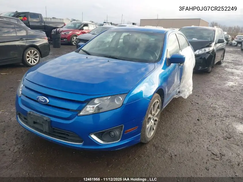 3FAHP0JG7CR252249 2012 Ford Fusion Sel