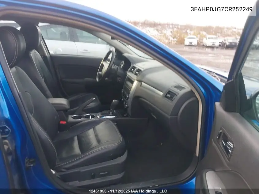 3FAHP0JG7CR252249 2012 Ford Fusion Sel