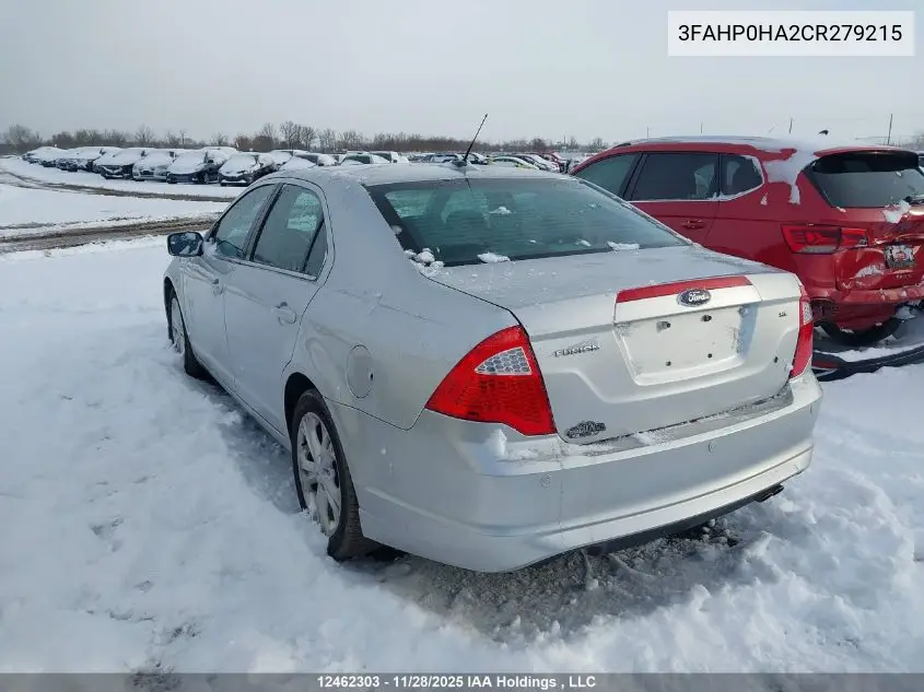 3FAHP0HA2CR279215 2012 Ford Fusion Se