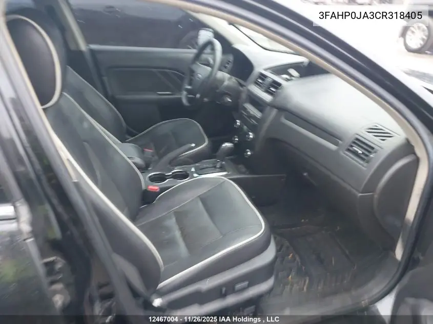 3FAHP0JA3CR318405 2012 Ford Fusion Sel