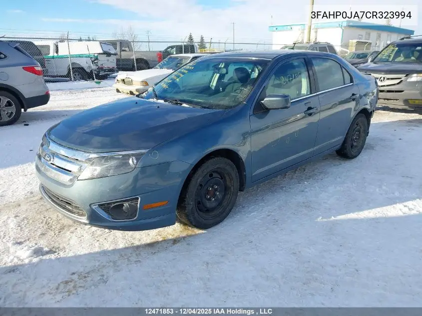 3FAHP0JA7CR323994 2012 Ford Fusion Sel