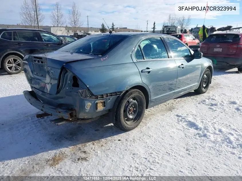 3FAHP0JA7CR323994 2012 Ford Fusion Sel
