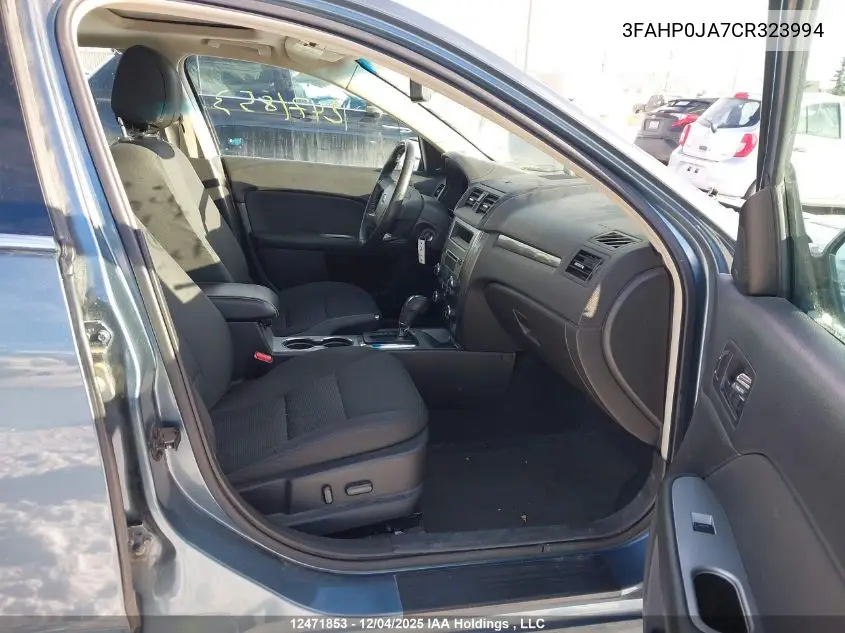 3FAHP0JA7CR323994 2012 Ford Fusion Sel