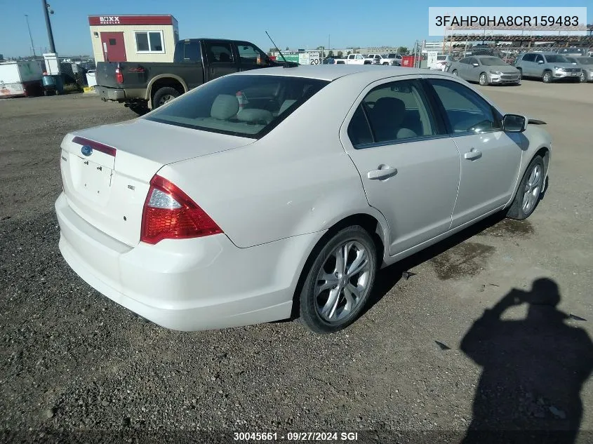 3FAHP0HA8CR159483 2012 Ford Fusion Se