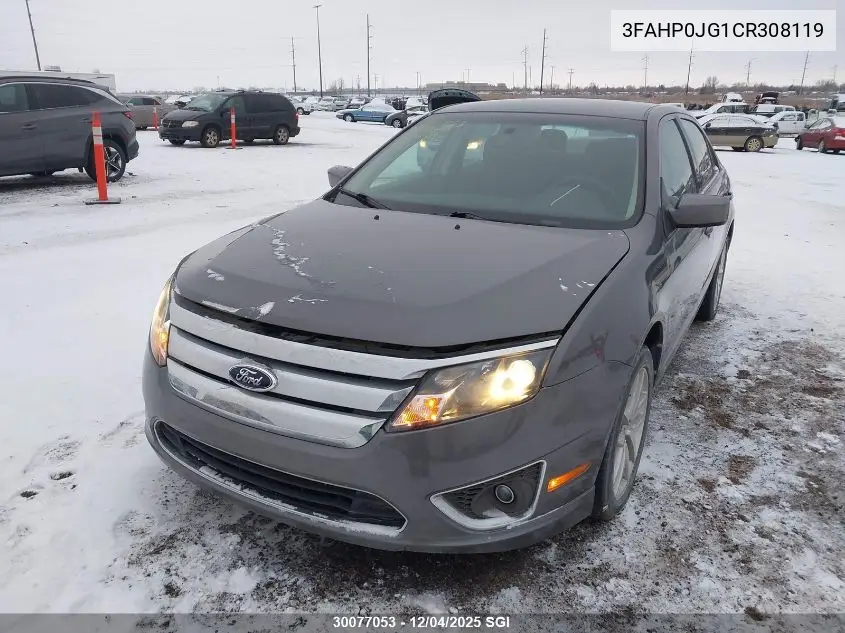 3FAHP0JG1CR308119 2012 Ford Fusion Sel