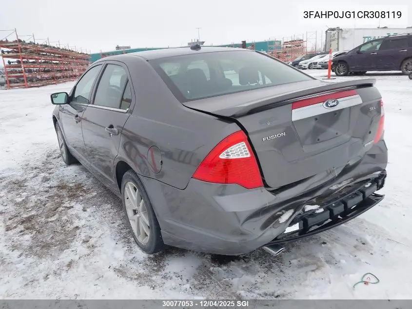 3FAHP0JG1CR308119 2012 Ford Fusion Sel