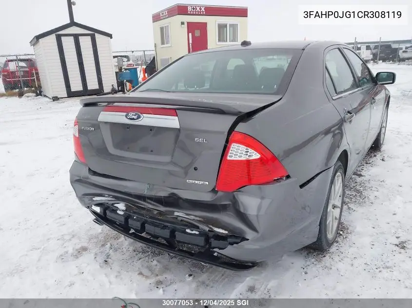 3FAHP0JG1CR308119 2012 Ford Fusion Sel
