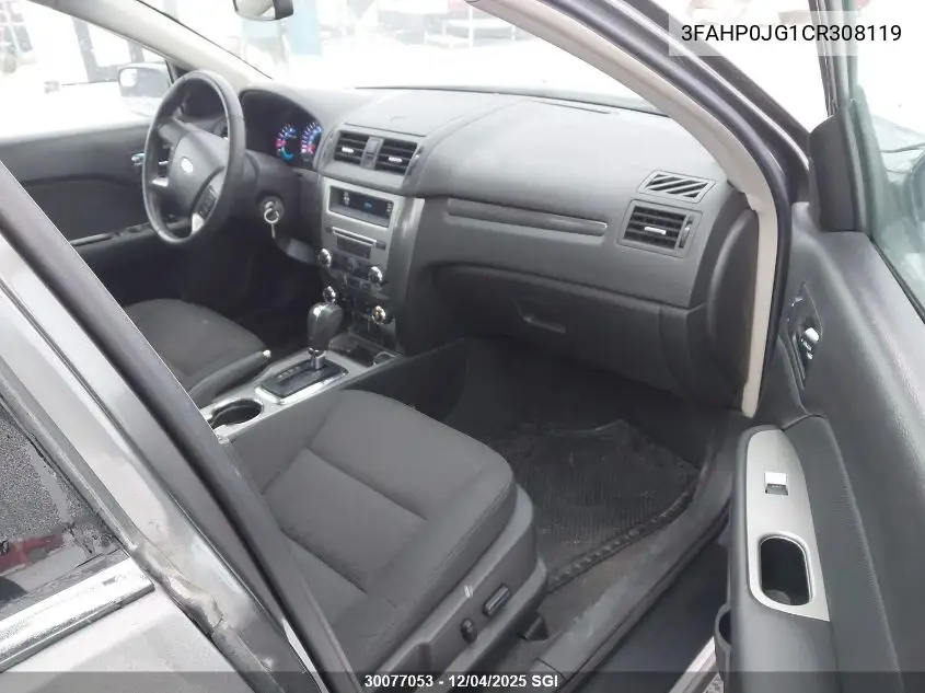 3FAHP0JG1CR308119 2012 Ford Fusion Sel