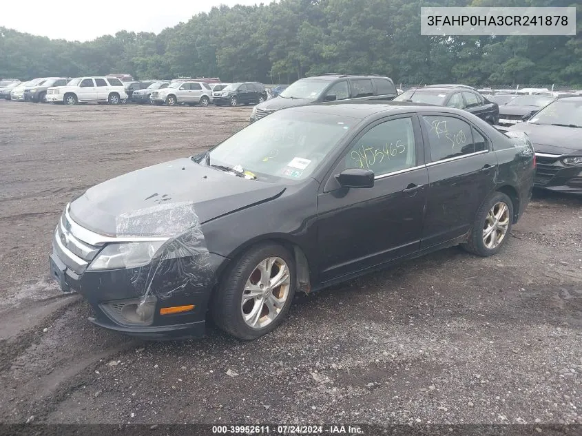 3FAHP0HA3CR241878 2012 Ford Fusion Se