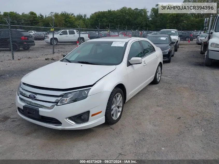 3FAHP0JA1CR394396 2012 Ford Fusion Sel