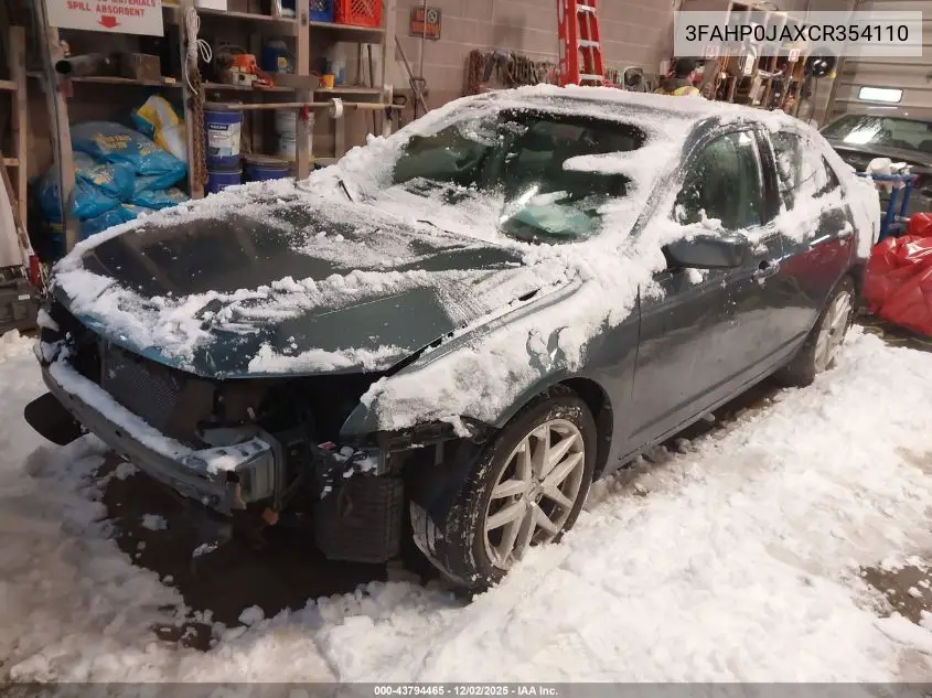 3FAHP0JAXCR354110 2012 Ford Fusion Sel