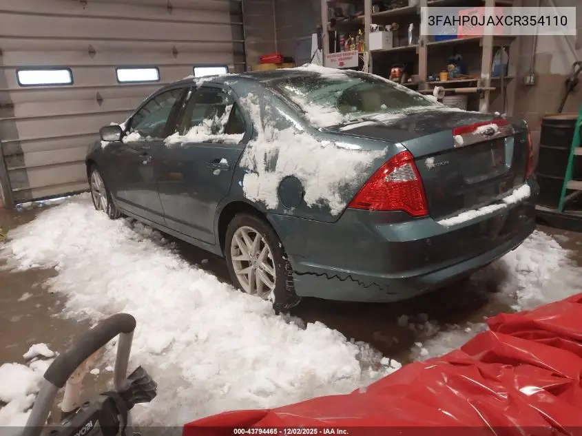 3FAHP0JAXCR354110 2012 Ford Fusion Sel