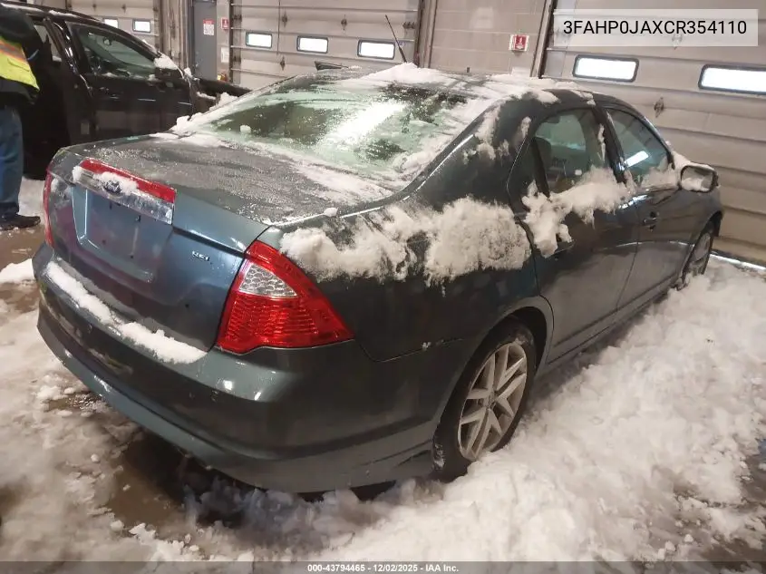 3FAHP0JAXCR354110 2012 Ford Fusion Sel
