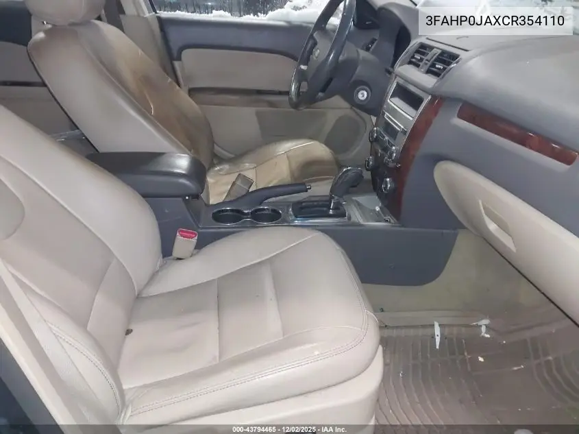 3FAHP0JAXCR354110 2012 Ford Fusion Sel