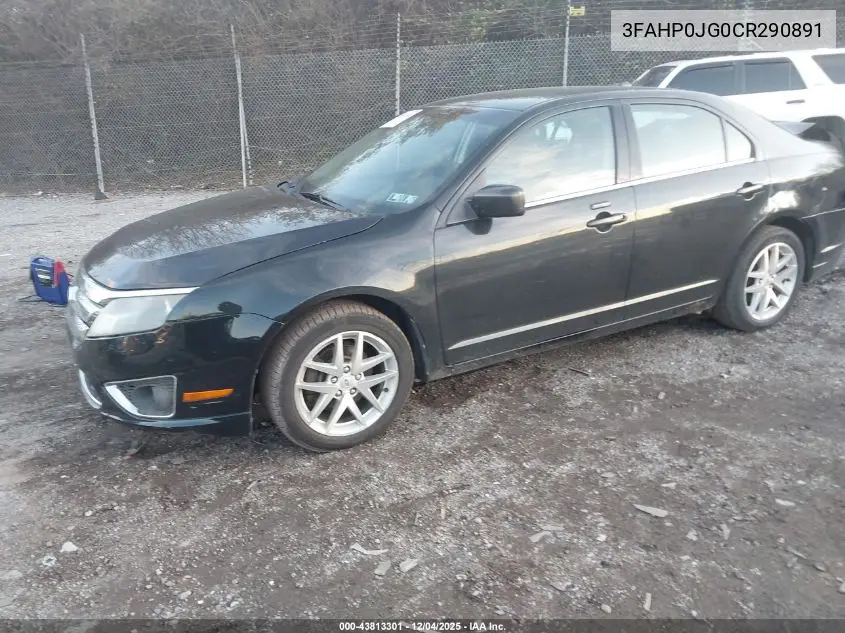 3FAHP0JG0CR290891 2012 Ford Fusion Sel
