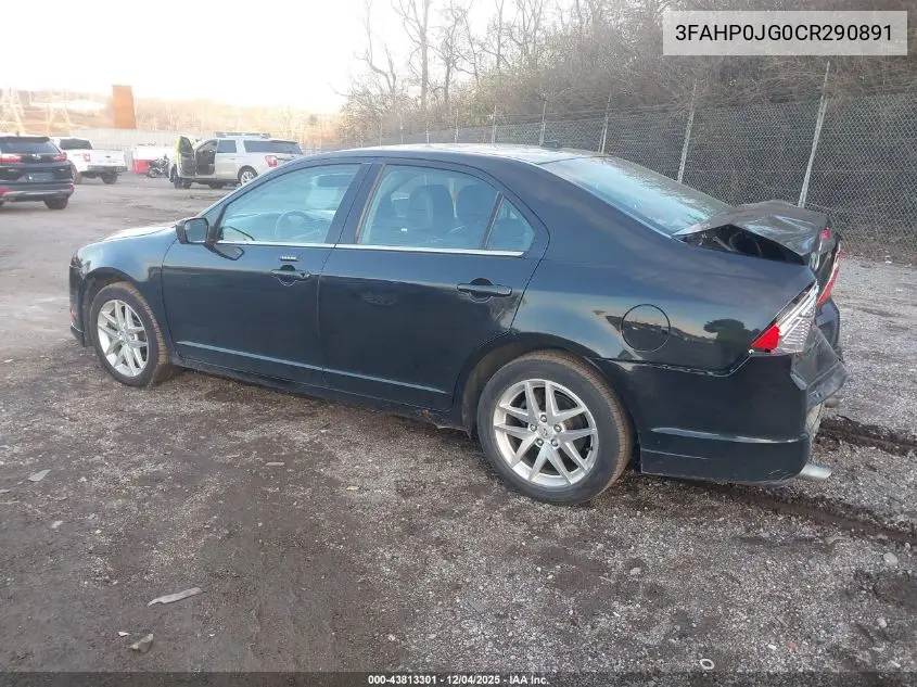 3FAHP0JG0CR290891 2012 Ford Fusion Sel