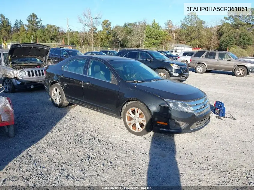 3FAHP0HA5CR361861 2012 Ford Fusion Se