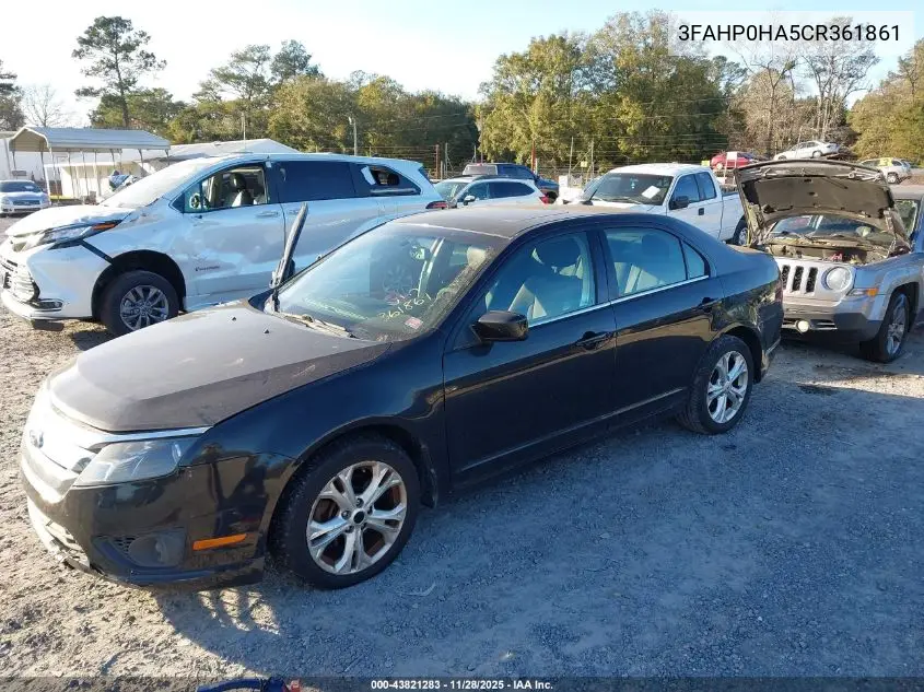 3FAHP0HA5CR361861 2012 Ford Fusion Se