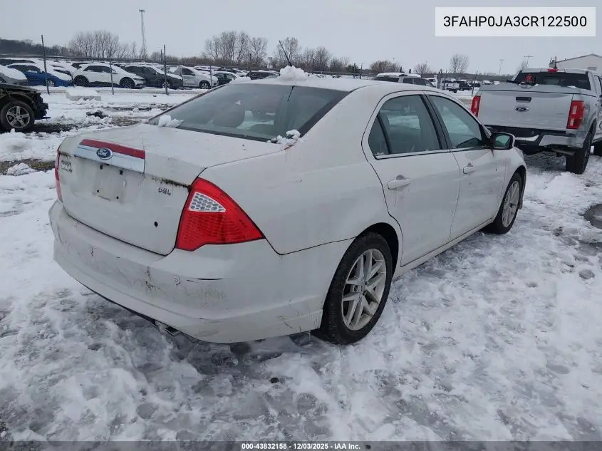 3FAHP0JA3CR122500 2012 Ford Fusion Sel