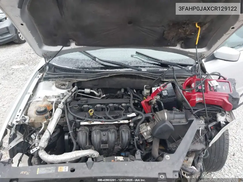 3FAHP0JAXCR129122 2012 Ford Fusion Sel