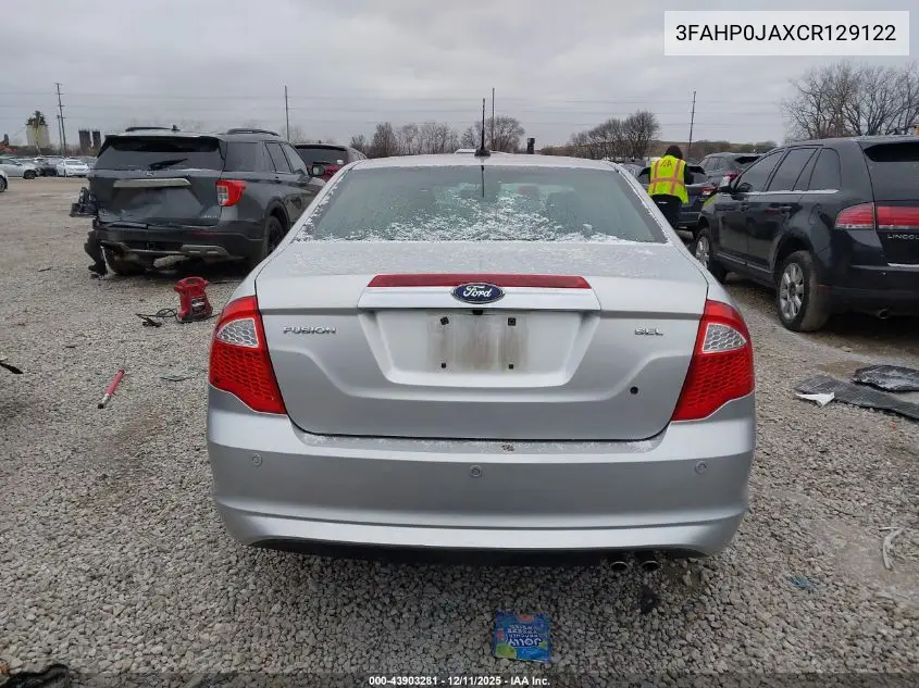 3FAHP0JAXCR129122 2012 Ford Fusion Sel