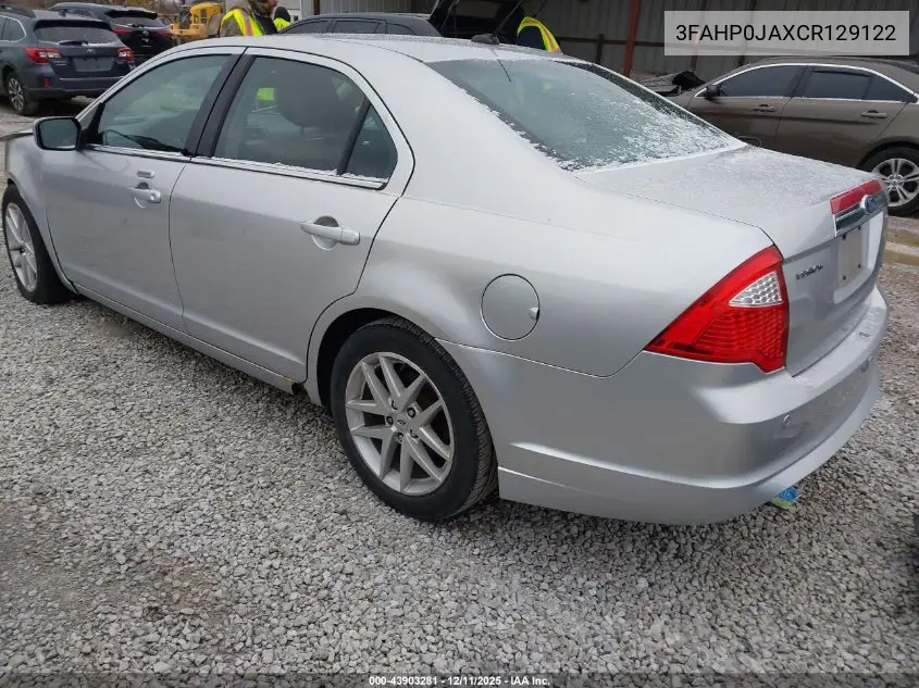 3FAHP0JAXCR129122 2012 Ford Fusion Sel