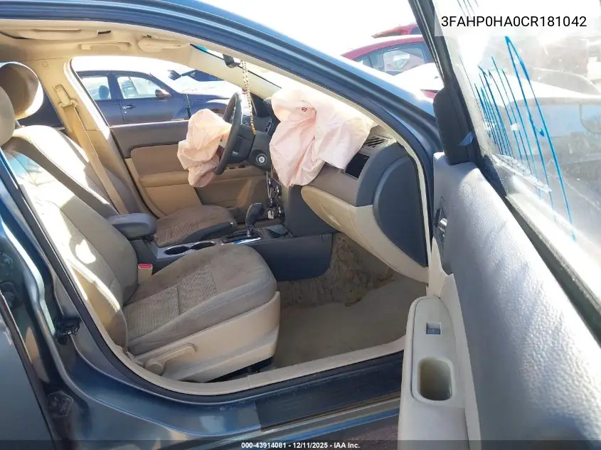 3FAHP0HA0CR181042 2012 Ford Fusion Se