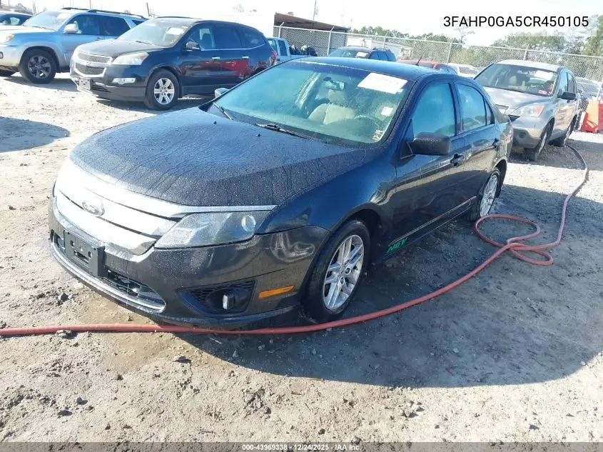 3FAHP0GA5CR450105 2012 Ford Fusion S