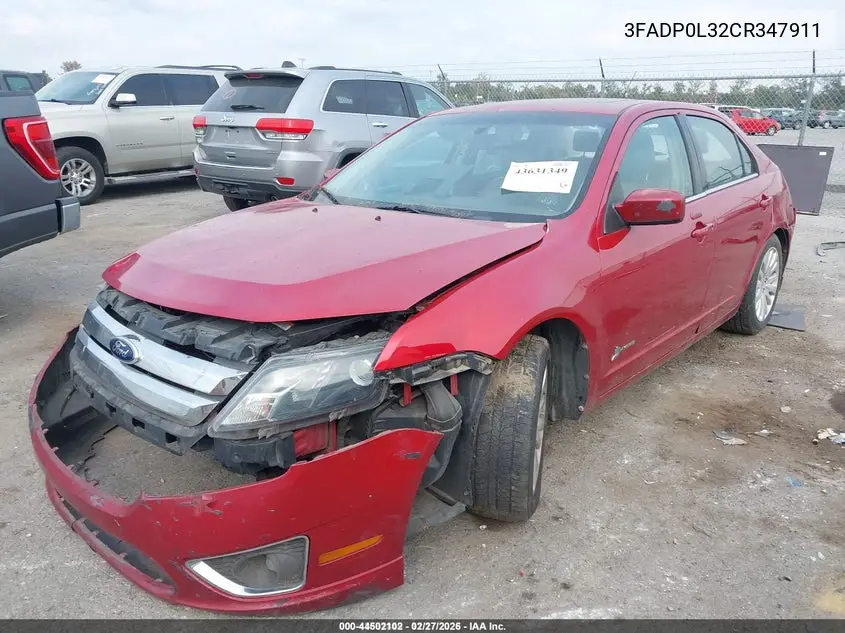 3FADP0L32CR347911 2012 Ford Fusion Hybrid