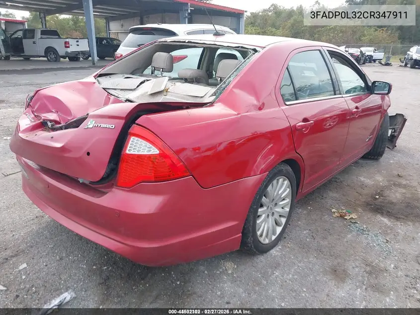 3FADP0L32CR347911 2012 Ford Fusion Hybrid