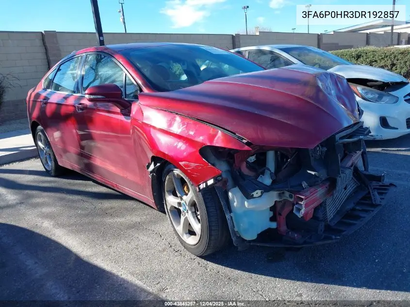 3FA6P0HR3DR192857 2013 Ford Fusion Se
