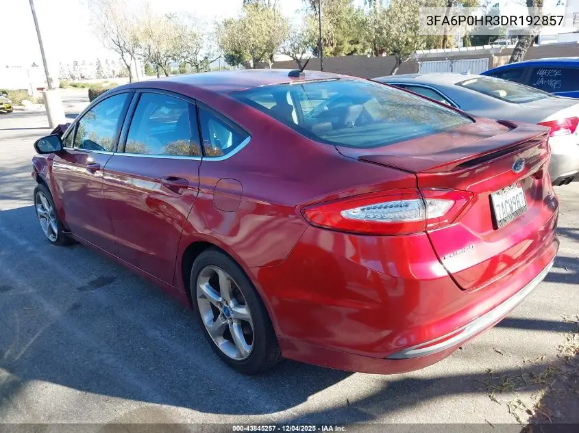 3FA6P0HR3DR192857 2013 Ford Fusion Se