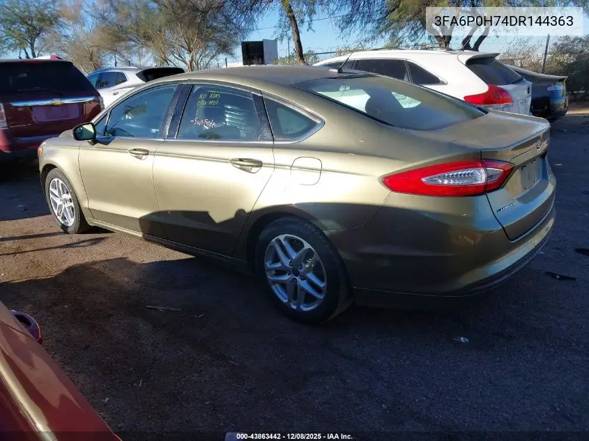 3FA6P0H74DR144363 2013 Ford Fusion Se