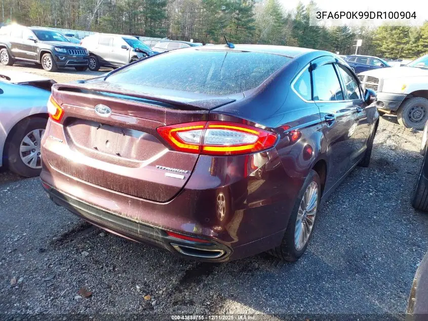 3FA6P0K99DR100904 2013 Ford Fusion Titanium