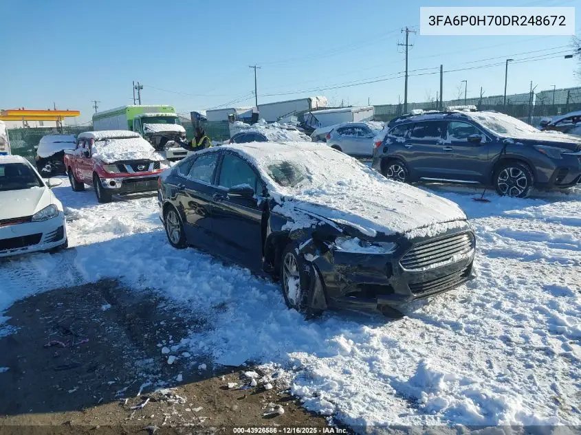 3FA6P0H70DR248672 2013 Ford Fusion Se