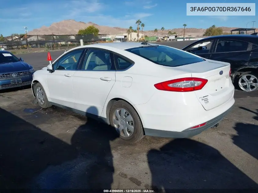 3FA6P0G70DR367646 2013 Ford Fusion S