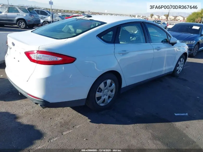 3FA6P0G70DR367646 2013 Ford Fusion S