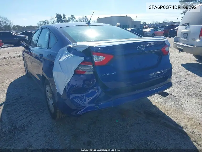 3FA6P0G74DR168292 2013 Ford Fusion S
