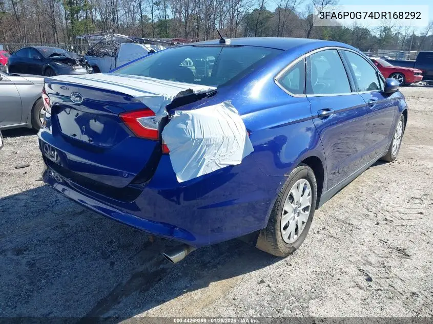 3FA6P0G74DR168292 2013 Ford Fusion S