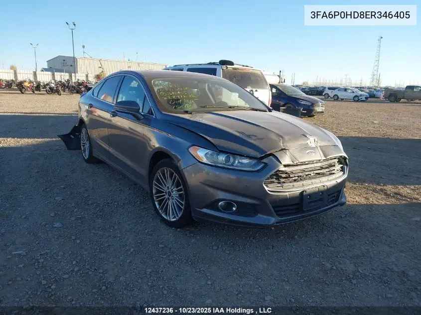 3FA6P0HD8ER346405 2014 Ford Fusion Se