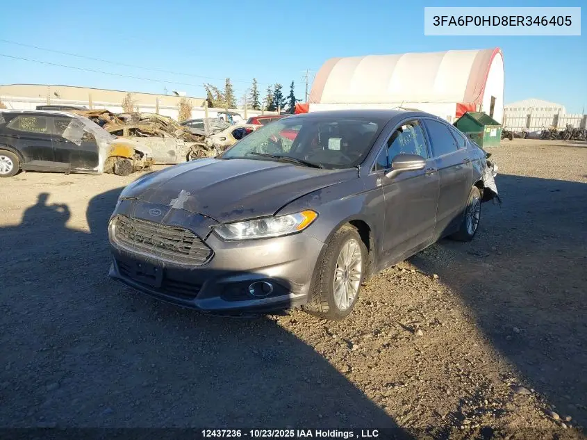 3FA6P0HD8ER346405 2014 Ford Fusion Se