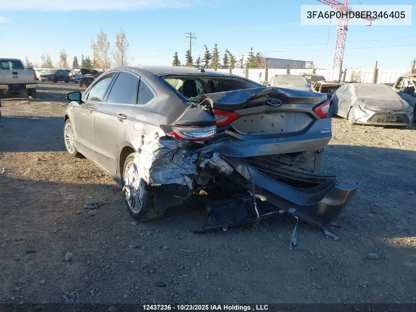 3FA6P0HD8ER346405 2014 Ford Fusion Se